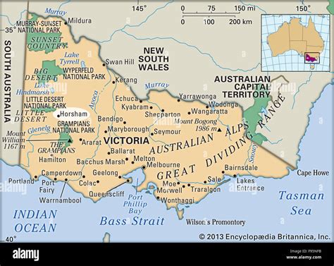 Horsham Victoria Australia Maps Cartography Hi Res Stock Photography