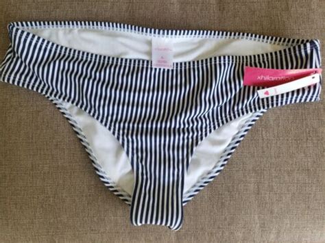 Xhiliration Striped Bikini Bottom Cheeky Size Xl Nwt Ebay