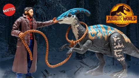 2022 Mattel Jurassic World Dominion Owen Grady And Juvenile Parasaurolophus Review Youtube