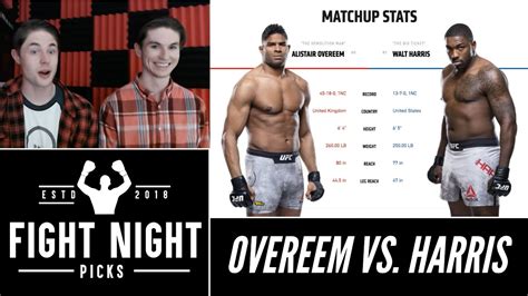 UFC Fight Night 172 Alistair Overeem Vs Walt Harris 5 Minute