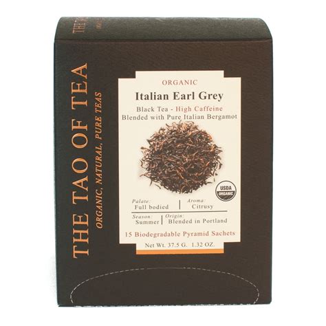 The Tao Of Tea Organic Italian Earl Grey Black Tea Bags 15 Ct