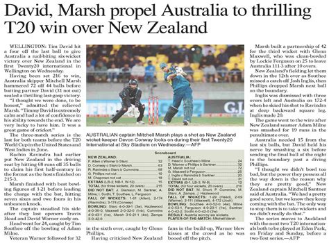 Dawn EPaper Feb 22 2024 David Marsh Propel Australia To Thrilling