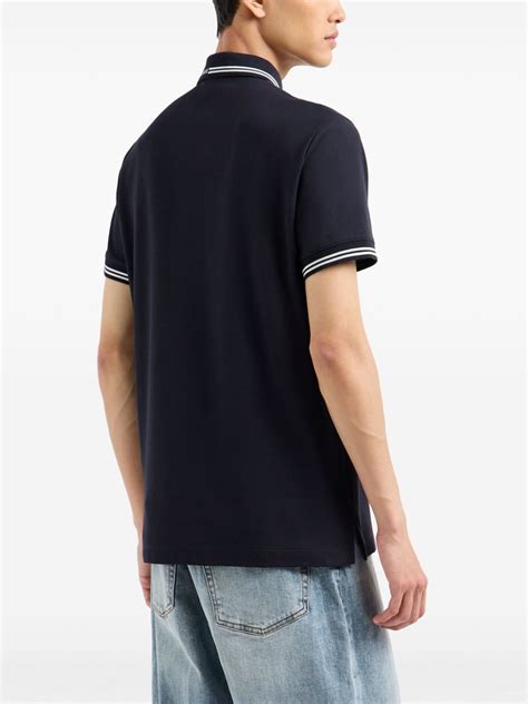 Emporio Armani Playera Tipo Polo Con Logo En El Cuello Azul FARFETCH MX