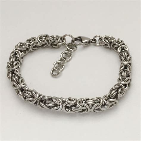 Stainless Steel Byzantine Bracelet Unisex Everyday Jewelry