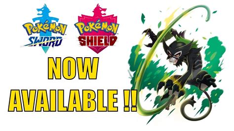 NOW AVAILABLE How To Get Zarude In Pokemon Sword And Shield YouTube