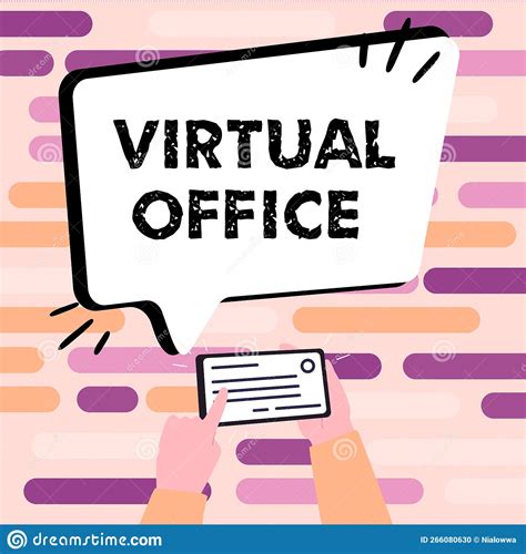 Text Caption Presenting Virtual Office Word For Mobile Work