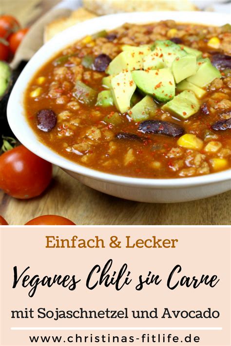 Veganes Chili Mit Soja Schnetzel Veganes Chili Geschnetzeltes Rezept