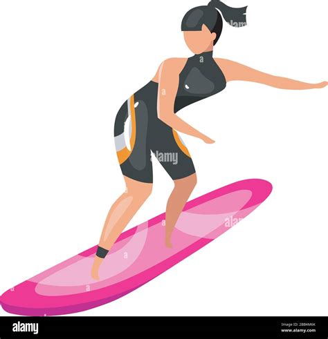 Surfing Flat Vector Illustration Stock Vector Image And Art Alamy