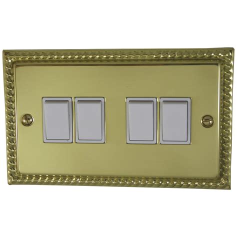 Georgian Polished Brass Sockets And Switches From Socket Store