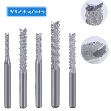 Pces Mm Shank Carboneto Pcb Fresa Cnc Gravura Bits