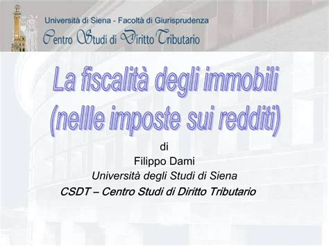 Ppt La Fiscalit Degli Immobili Nellle Imposte Sui Redditi Powerpoint