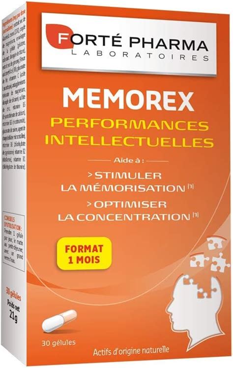 Amazon Forté Pharma Memorex Intellectual Performances 30 Capsules