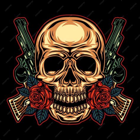 Premium Vector Skull And Roses