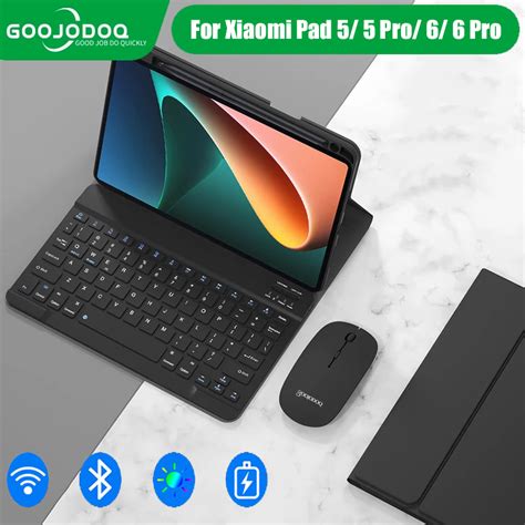 Goojodoq For Xiaomi Pad Pro Case With Keyboard Pen Slot Holder