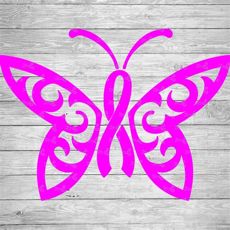 Free Svg Files For Cricut Cancer Ribbon Butterfly