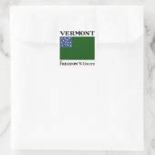 Green Mountain Boys Flag of the Vermont Republic Square Sticker | Zazzle