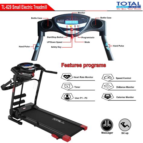 Jual Treadmill Elektrik 3 Fungsi Motor 1 5 HP TL 629 Manual Incline