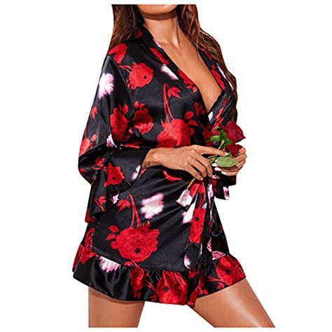 Womens Zijde Vlek Pyjama Set Sexy Cami Top Nachtjapon Kant Nachtkleding