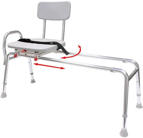 Dmi Tub Transfer Bench And Shower Chair With Non Slip Aluminum Body