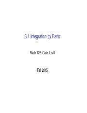 09 09 Integration By Parts Trig Integration Pdf 6 1 Integration By