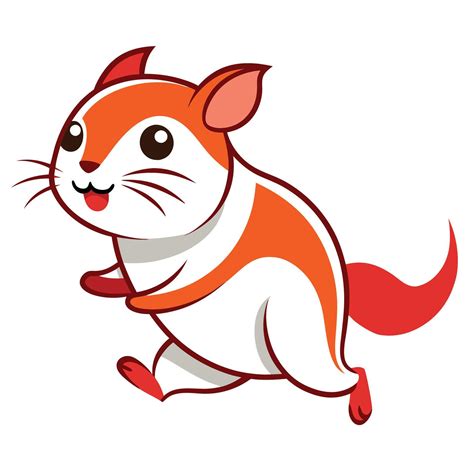 Chinese Hamster runs kawaii 48575257 Vector Art at Vecteezy