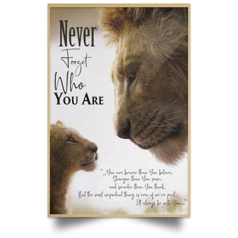 The Lion King Never Forget Who You Are Poster Canvas Bucktee