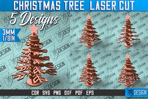 Christmas Tree Laser Cut SVG Graphic by flydesignsvg · Creative Fabrica