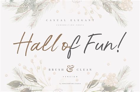 Hall Of Fun Casual Elegant Fonts Konstantine Studio