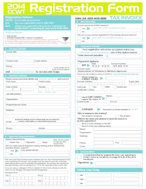 Fillable Online Acwa Asn Ccwt Registration Form Association Of