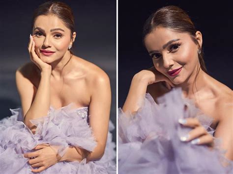 Rubina Dilaik Gave A Killer Pose In An Lavender Off Shoulder Gown Fans