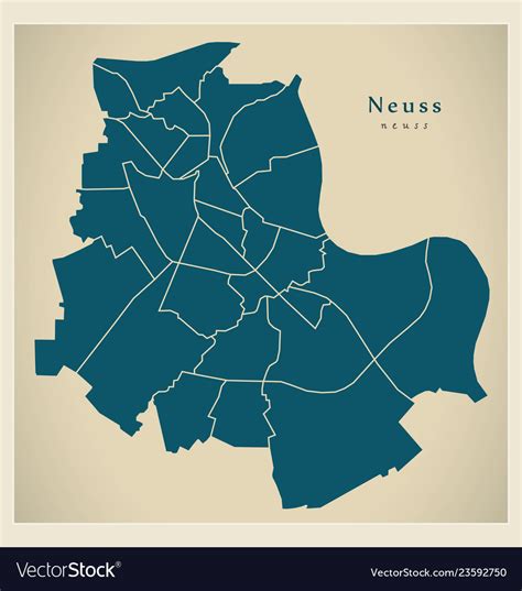 Modern city map - neuss germany Royalty Free Vector Image