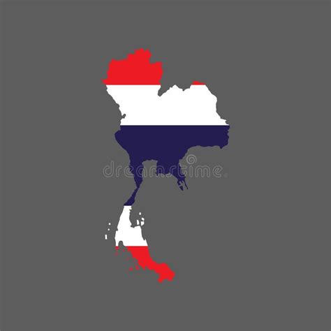 Thailand flag and map stock vector. Illustration of navigation - 99296914