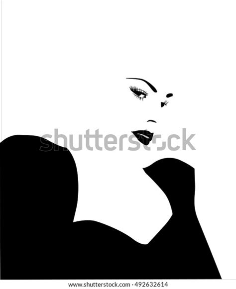 Vector Portrait Sexy Beautiful Woman Stock Vector Royalty Free