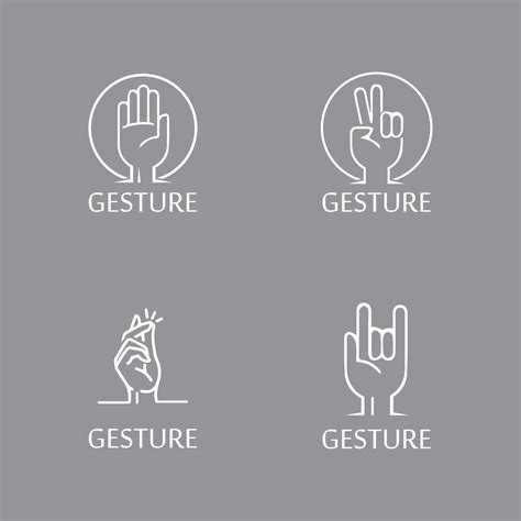 Hand gestures and sign language isolated 10454894 Vector Art at Vecteezy