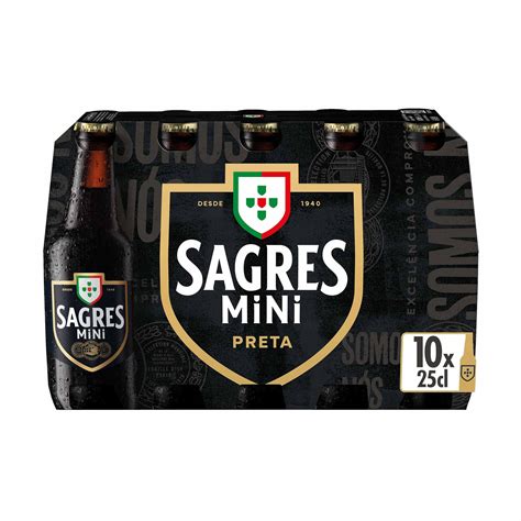 Mercad O Pingo Doce Cerveja Lcool Preta Mini Sagres Pack