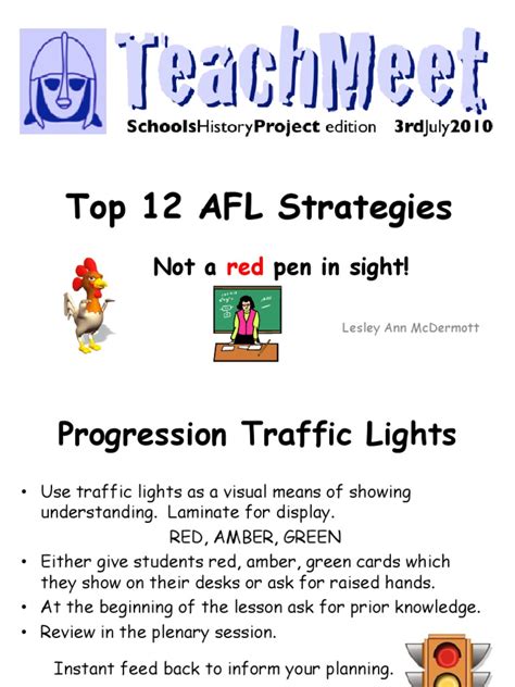 12 Afl Strategies Teach Meet Pdf Understanding Educational Assessment