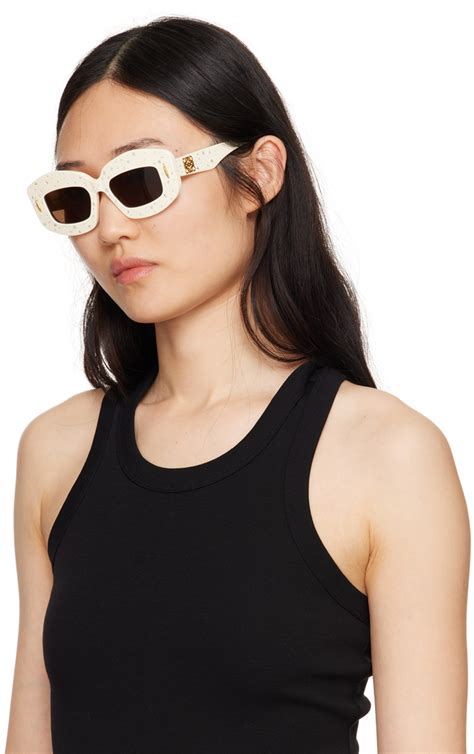 Loewe Off White Smooth Pavé Screen Sunglasses Loewe