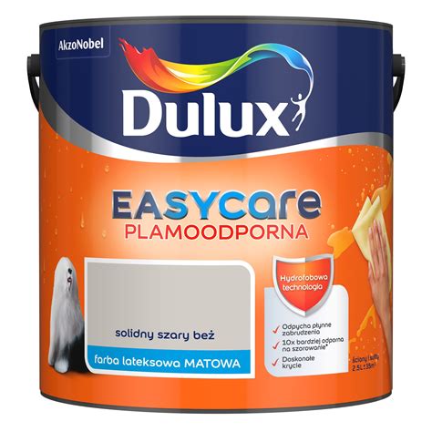 Farba lateksowa EasyCare Plamoodporna Solidny Szary Beż 2 5 l Dulux