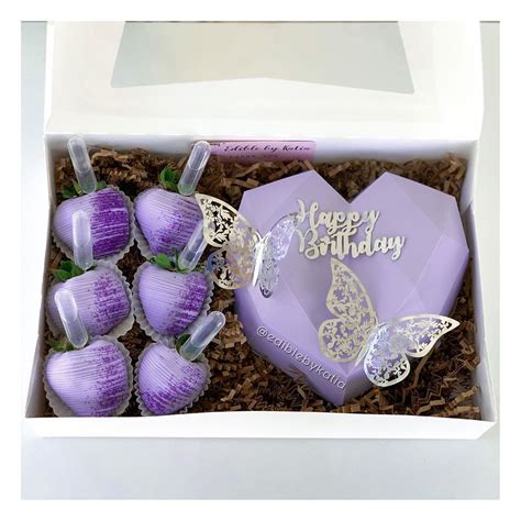 Edible By Katia 🦋 On Instagram “purple Breakable Heart 6 Patron Infused Ber Chocolate