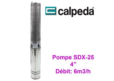 Pompe Immergée 4 6m3 h Tout INOX 304 pour Forage 4SDX 25 CALPEDA