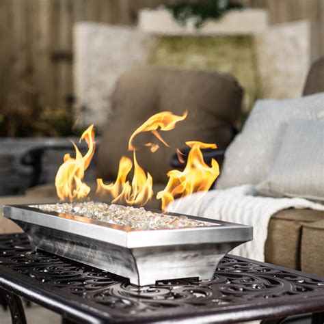 Bbqguys Signature Lavelle 24 Inch Table Top Propane Fire Pit Stainless Steel Ships As Natural