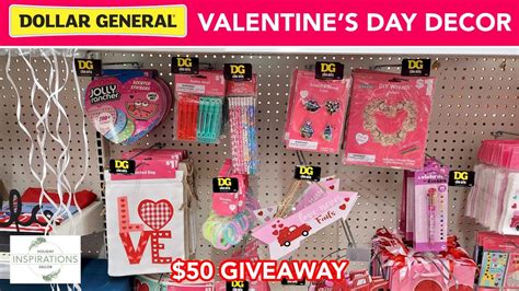 Dollar General Valentines Day Decor 2022 50 Giveaway Shop With Me