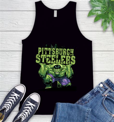 Pittsburgh Steelers Nfl Football Incredible Hulk Marvel Avengers Sports Tank Top Tee For Sports