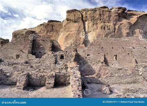 Detail Of Pueblo Bonito Anasazi Indian Ruins Stock Image Image Of