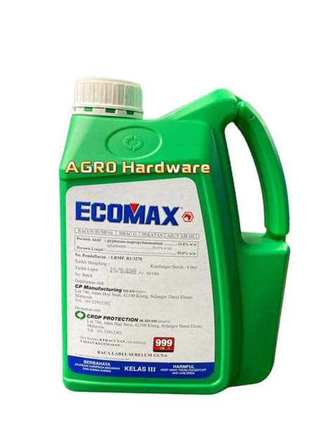 4L Ecomax Glyphosate 41 Weed Killer Racun Rumpai Lalang Lazada