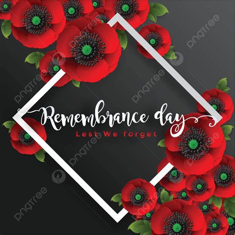 Realistic Poppy Art Remembrance Day Symbol Poster Remembrance Day ...