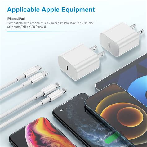 iPhone Charger Fast Charging 6ft Cord【Apple MFi Certified】 USB C to Lightning Cable with 20W ...