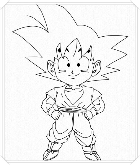 colorear goku ssj dios Dibujo imágenes