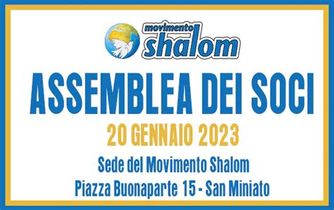 Convocazione Assemblea Dei Soci 20 01 2023 Movimento Shalom Onlus