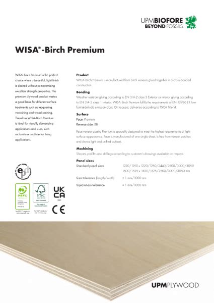 Wisa Birch Premium Plywood Upm Plywood Nbs Source